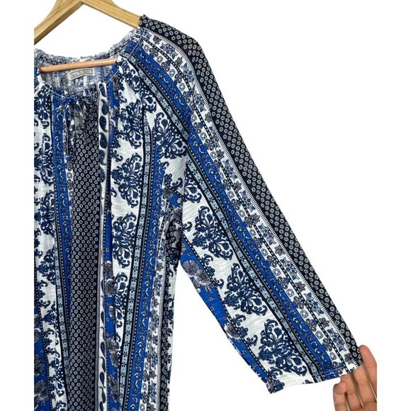 BEHIND THE SEAMS PAISLEY PRINT BOHO PEASANT TUNIC - Picture 4 of 9